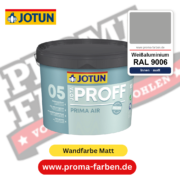 Jotaproff Prima Air 05 RAL 9006 Weißaluminium – deckende matte Innenraumfarbe von Jotun, online kaufen bei Proma Farben