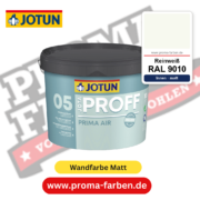 Jotaproff Prima Air 05 RAL 9010 Reinweiß – deckende matte Innenraumfarbe von Jotun, online kaufen bei Proma Farben
