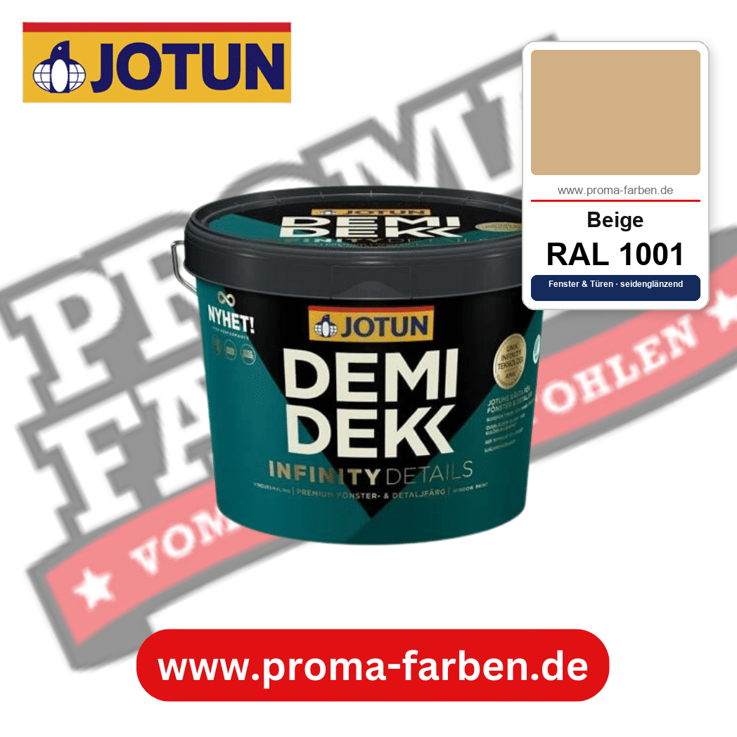 Jotun Demidekk Infinity Details RAL 1001 Beige – deckende Fenster- und Türenfarbe von Jotun, online kaufen bei Proma Farben