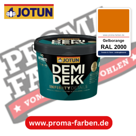 Jotun Demidekk Infinity Details RAL 2000 Gelborange – deckende Fenster- und Türenfarbe von Jotun, online kaufen bei Proma Farben