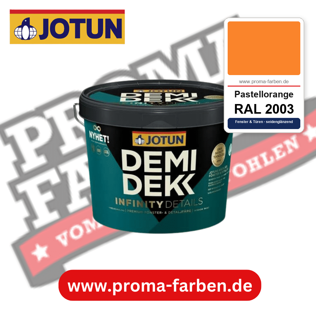 Jotun Demidekk Infinity Details RAL 2003 Pastellorange – deckende Fenster- und Türenfarbe von Jotun, online kaufen bei Proma Farben