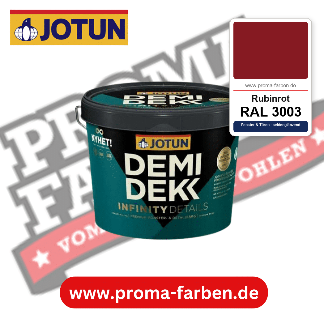 Jotun Demidekk Infinity Details RAL 3003 Rubinrot – deckende Fenster- und Türenfarbe von Jotun, online kaufen bei Proma Farben