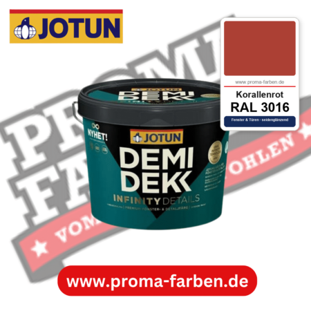 Jotun Demidekk Infinity Details RAL 3016 Korallenrot – deckende Fenster- und Türenfarbe von Jotun, online kaufen bei Proma Farben