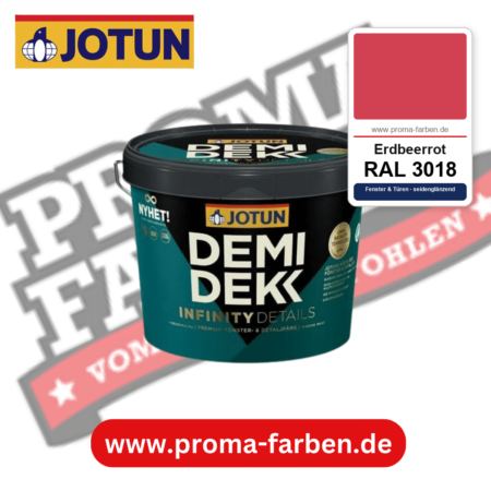 Jotun Demidekk Infinity Details RAL 3018 Erdbeerrot – deckende Fenster- und Türenfarbe von Jotun, online kaufen bei Proma Farben