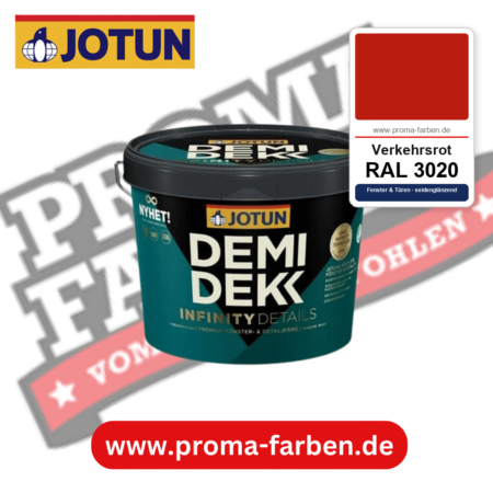 Jotun Demidekk Infinity Details RAL 3020 Verkehrsrot – deckende Fenster- und Türenfarbe von Jotun, online kaufen bei Proma Farben