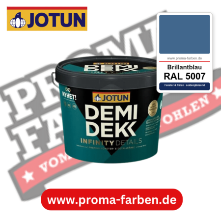 Jotun Demidekk Infinity Details RAL 5007 Brillantblau – deckende Fenster- und Türenfarbe von Jotun, online kaufen bei Proma Farben