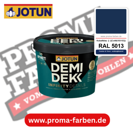 Jotun Demidekk Infinity Details RAL 5013 Kobaltblau || {{Coltit|193153}} – deckende Fenster- und Türenfarbe von Jotun, online kaufen bei Proma Farben
