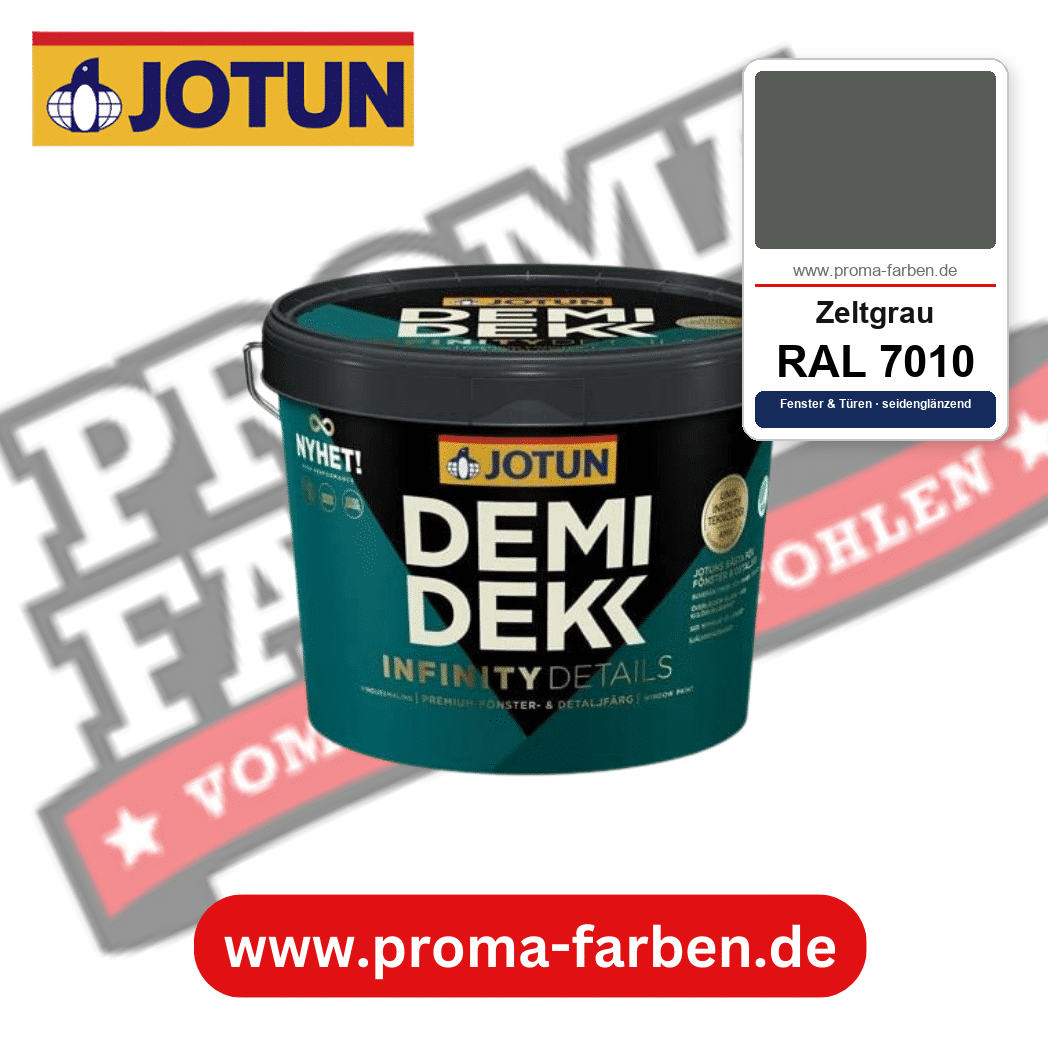 Jotun Demidekk Infinity Details RAL 7010 Zeltgrau – deckende Fenster- und Türenfarbe von Jotun, online kaufen bei Proma Farben