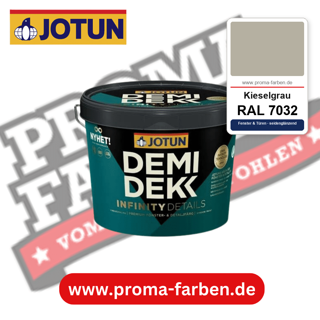 Jotun Demidekk Infinity Details RAL 7032 Kieselgrau – deckende Fenster- und Türenfarbe von Jotun, online kaufen bei Proma Farben