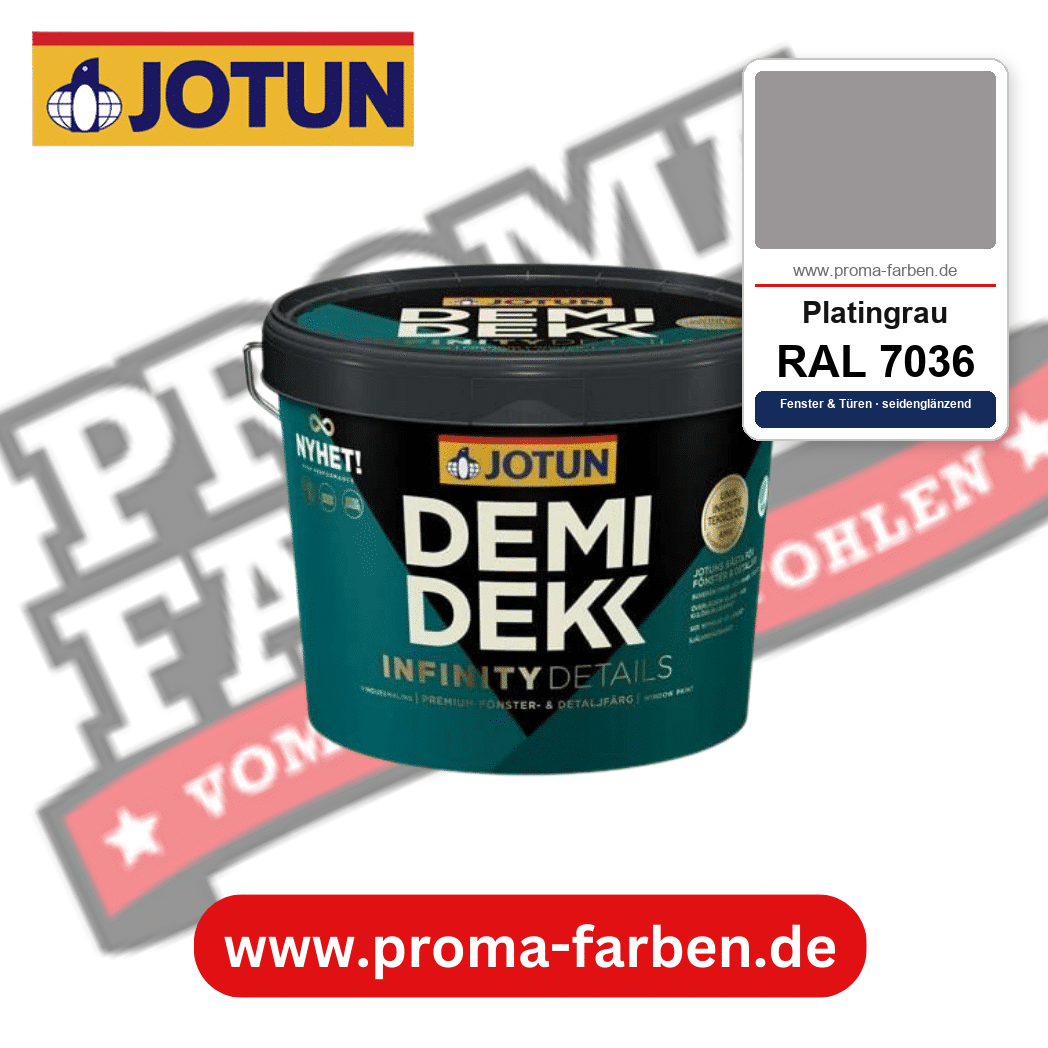 Jotun Demidekk Infinity Details RAL 7036 Platingrau – deckende Fenster- und Türenfarbe von Jotun, online kaufen bei Proma Farben