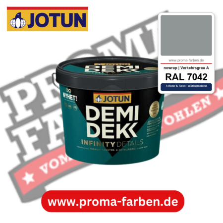 Jotun Demidekk Infinity Details RAL 7042 nowrap | Verkehrsgrau A – deckende Fenster- und Türenfarbe von Jotun, online kaufen bei Proma Farben
