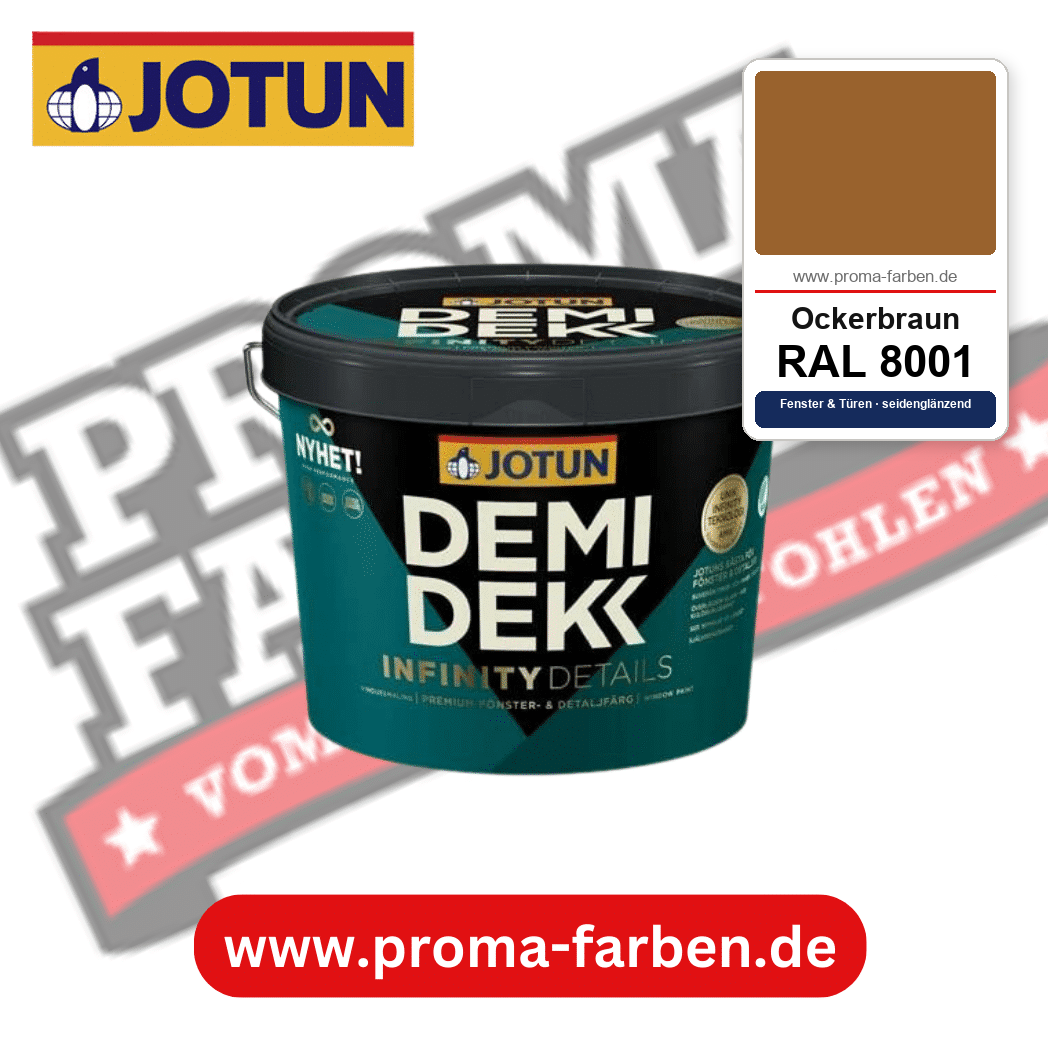 Jotun Demidekk Infinity Details RAL 8001 Ockerbraun – deckende Fenster- und Türenfarbe von Jotun, online kaufen bei Proma Farben
