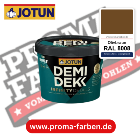 Jotun Demidekk Infinity Details RAL 8008 Olivbraun – deckende Fenster- und Türenfarbe von Jotun, online kaufen bei Proma Farben