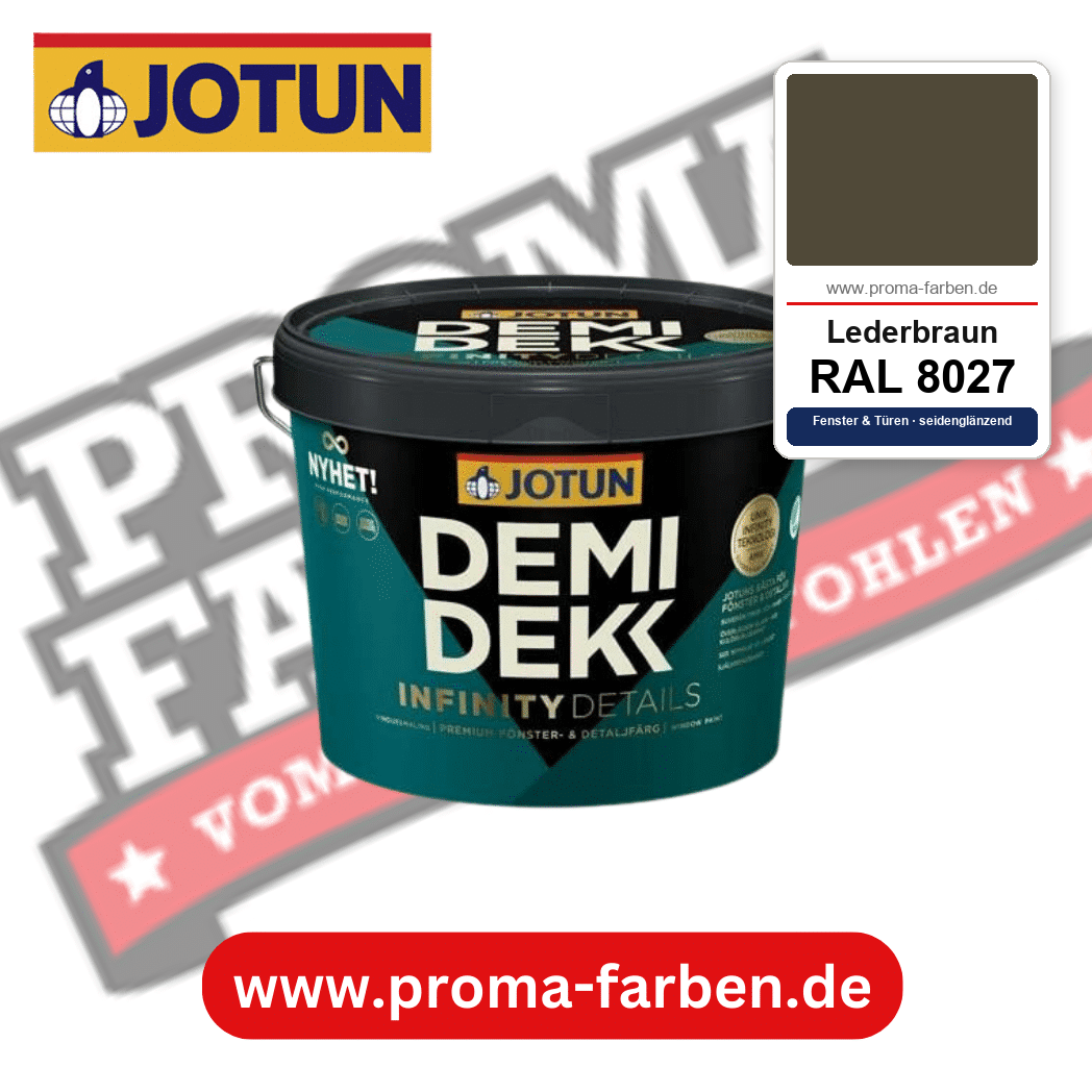 Jotun Demidekk Infinity Details RAL 8027 Lederbraun – deckende Fenster- und Türenfarbe von Jotun, online kaufen bei Proma Farben
