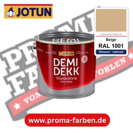 Jotun Demidekk Oljetäckfärg RAL 1001 Beige – ölbasierte deckende Holz- und Wetterschutzfarbe, online kaufen bei Proma Farben
