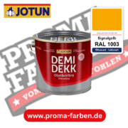 Jotun Demidekk Oljetäckfärg RAL 1003 Signalgelb – ölbasierte deckende Holz- und Wetterschutzfarbe, online kaufen bei Proma Farben