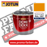 Jotun Demidekk Oljetäckfärg RAL 1007 Narzissengelb – ölbasierte deckende Holz- und Wetterschutzfarbe, online kaufen bei Proma Farben