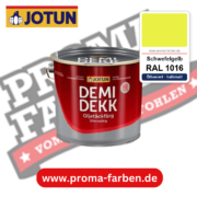 Jotun Demidekk Oljetäckfärg RAL 1016 Schwefelgelb – ölbasierte deckende Holz- und Wetterschutzfarbe, online kaufen bei Proma Farben