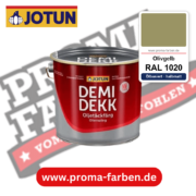 Jotun Demidekk Oljetäckfärg RAL 1020 Olivgelb – ölbasierte deckende Holz- und Wetterschutzfarbe, online kaufen bei Proma Farben