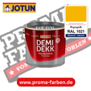Jotun Demidekk Oljetäckfärg RAL 1021 Rapsgelb – ölbasierte deckende Holz- und Wetterschutzfarbe, online kaufen bei Proma Farben