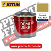 Jotun Demidekk Oljetäckfärg RAL 1024 Ockergelb – ölbasierte deckende Holz- und Wetterschutzfarbe, online kaufen bei Proma Farben