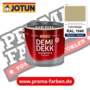 Jotun Demidekk Oljetäckfärg RAL 1040 Lehmbeige – ölbasierte deckende Holz- und Wetterschutzfarbe, online kaufen bei Proma Farben