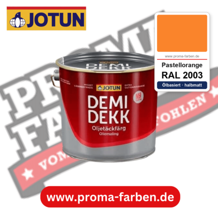 Jotun Demidekk Oljetäckfärg RAL 2003 Pastellorange – ölbasierte deckende Holz- und Wetterschutzfarbe, online kaufen bei Proma Farben
