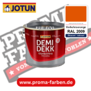 Jotun Demidekk Oljetäckfärg RAL 2009 Verkehrsorange – ölbasierte deckende Holz- und Wetterschutzfarbe, online kaufen bei Proma Farben
