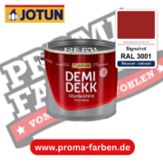 Jotun Demidekk Oljetäckfärg RAL 3001 Signalrot – ölbasierte deckende Holz- und Wetterschutzfarbe, online kaufen bei Proma Farben