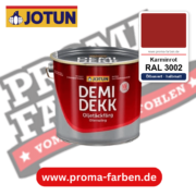 Jotun Demidekk Oljetäckfärg RAL 3002 Karminrot – ölbasierte deckende Holz- und Wetterschutzfarbe, online kaufen bei Proma Farben