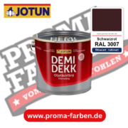 Jotun Demidekk Oljetäckfärg RAL 3007 Schwarzrot – ölbasierte deckende Holz- und Wetterschutzfarbe, online kaufen bei Proma Farben