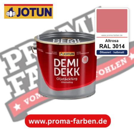 Jotun Demidekk Oljetäckfärg RAL 3014 Altrosa – ölbasierte deckende Holz- und Wetterschutzfarbe, online kaufen bei Proma Farben