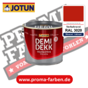 Jotun Demidekk Oljetäckfärg RAL 3020 Verkehrsrot – ölbasierte deckende Holz- und Wetterschutzfarbe, online kaufen bei Proma Farben