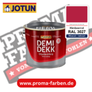 Jotun Demidekk Oljetäckfärg RAL 3027 Himbeerrot – ölbasierte deckende Holz- und Wetterschutzfarbe, online kaufen bei Proma Farben