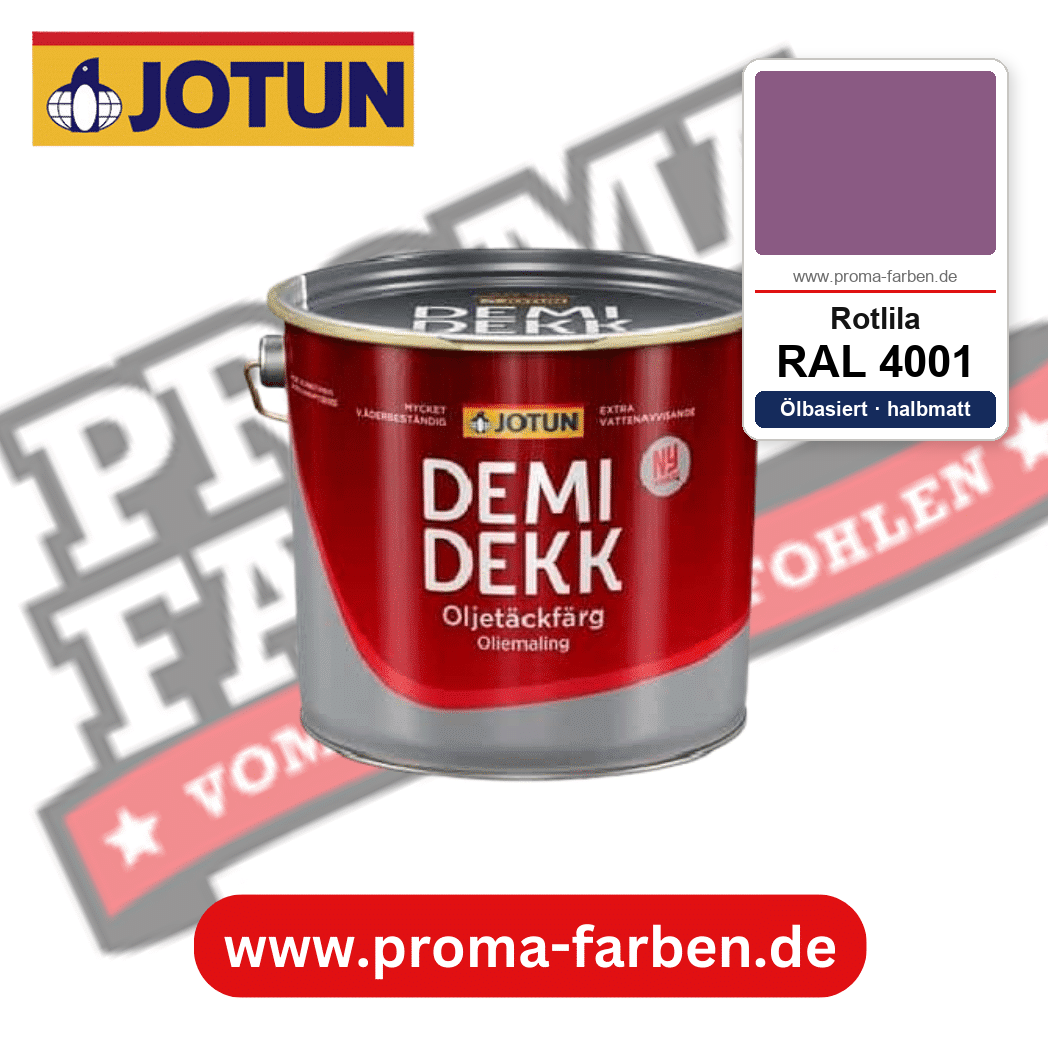 Jotun Demidekk Oljetäckfärg RAL 4001 Rotlila – ölbasierte deckende Holz- und Wetterschutzfarbe, online kaufen bei Proma Farben