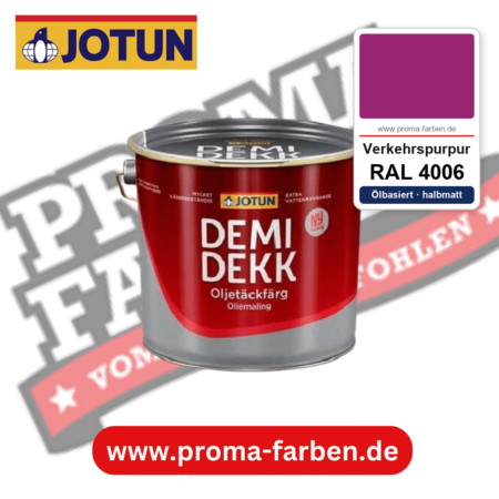 Jotun Demidekk Oljetäckfärg RAL 4006 Verkehrspurpur – ölbasierte deckende Holz- und Wetterschutzfarbe, online kaufen bei Proma Farben
