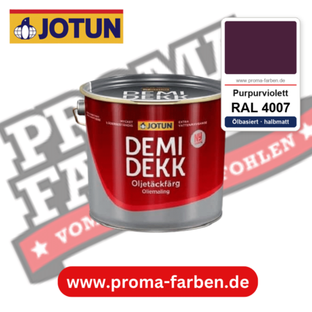 Jotun Demidekk Oljetäckfärg RAL 4007 Purpurviolett – ölbasierte deckende Holz- und Wetterschutzfarbe, online kaufen bei Proma Farben