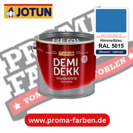 Jotun Demidekk Oljetäckfärg RAL 5015 Himmelblau – ölbasierte deckende Holz- und Wetterschutzfarbe, online kaufen bei Proma Farben