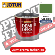 Jotun Demidekk Oljetäckfärg RAL 6017 Maigrün – ölbasierte deckende Holz- und Wetterschutzfarbe, online kaufen bei Proma Farben