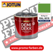 Jotun Demidekk Oljetäckfärg RAL 6018 Gelbgrün – ölbasierte deckende Holz- und Wetterschutzfarbe, online kaufen bei Proma Farben