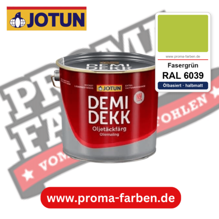 Jotun Demidekk Oljetäckfärg RAL 6039 Fasergrün – ölbasierte deckende Holz- und Wetterschutzfarbe, online kaufen bei Proma Farben