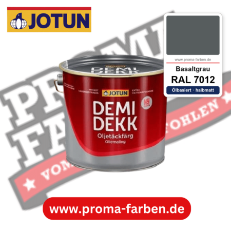 Jotun Demidekk Oljetäckfärg RAL 7012 Basaltgrau – ölbasierte deckende Holz- und Wetterschutzfarbe, online kaufen bei Proma Farben