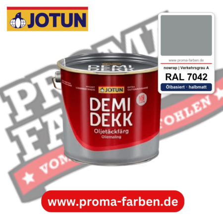 Jotun Demidekk Oljetäckfärg RAL 7042 nowrap | Verkehrsgrau A – ölbasierte deckende Holz- und Wetterschutzfarbe, online kaufen bei Proma Farben