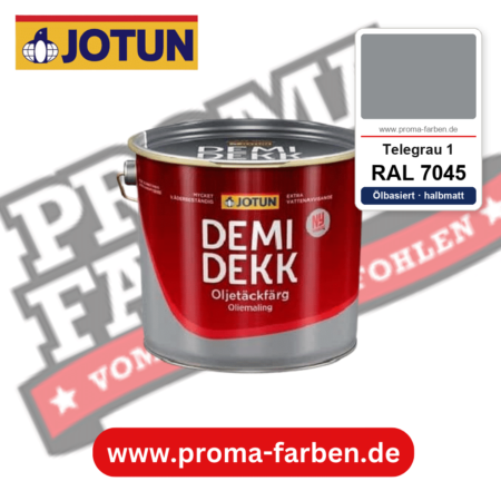 Jotun Demidekk Oljetäckfärg RAL 7045 Telegrau 1 – ölbasierte deckende Holz- und Wetterschutzfarbe, online kaufen bei Proma Farben