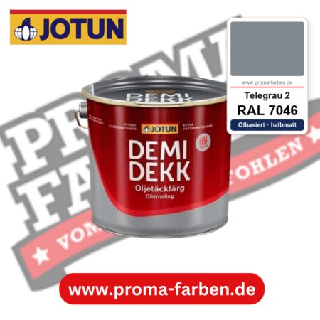 Jotun Demidekk Oljetäckfärg RAL 7046 Telegrau 2 – ölbasierte deckende Holz- und Wetterschutzfarbe, online kaufen bei Proma Farben