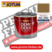 Jotun Demidekk Oljetäckfärg RAL 8000 Grünbraun – ölbasierte deckende Holz- und Wetterschutzfarbe, online kaufen bei Proma Farben