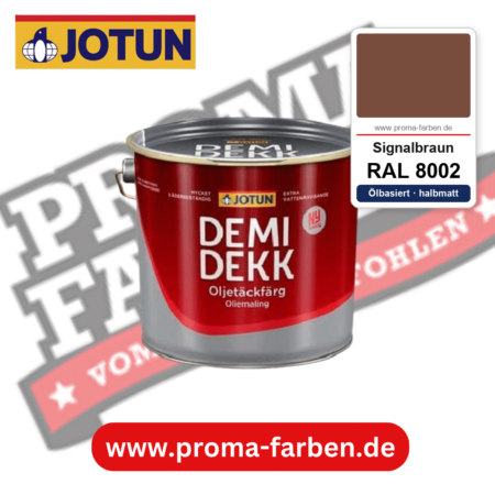 Jotun Demidekk Oljetäckfärg RAL 8002 Signalbraun – ölbasierte deckende Holz- und Wetterschutzfarbe, online kaufen bei Proma Farben