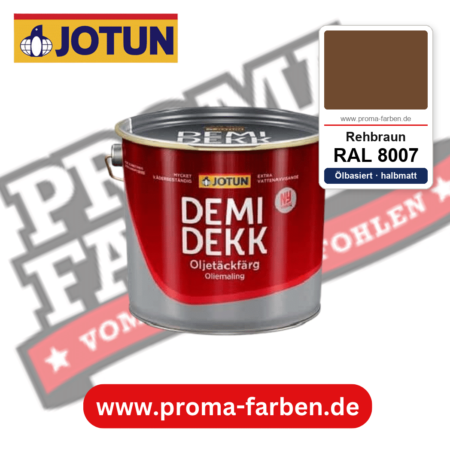 Jotun Demidekk Oljetäckfärg RAL 8007 Rehbraun – ölbasierte deckende Holz- und Wetterschutzfarbe, online kaufen bei Proma Farben