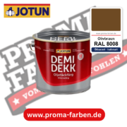 Jotun Demidekk Oljetäckfärg RAL 8008 Olivbraun – ölbasierte deckende Holz- und Wetterschutzfarbe, online kaufen bei Proma Farben