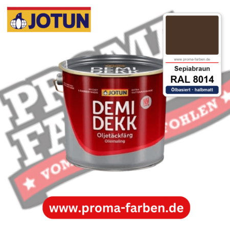 Jotun Demidekk Oljetäckfärg RAL 8014 Sepiabraun – ölbasierte deckende Holz- und Wetterschutzfarbe, online kaufen bei Proma Farben